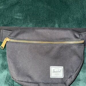 Herschel Supply Co Black Belt Bag with Gold Accents Fanny pack/crossbody bag